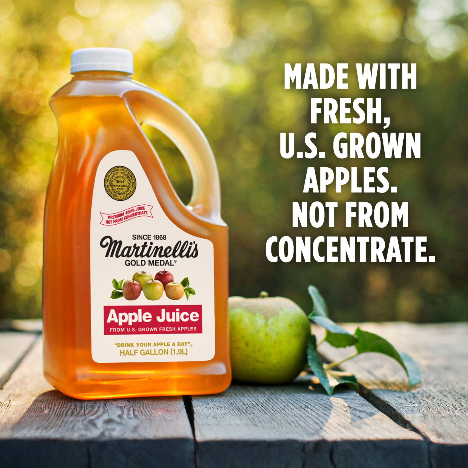 Martinelli’s Apple Juice, 64 fl oz Plastic Half Gallon Bottle-free shipping