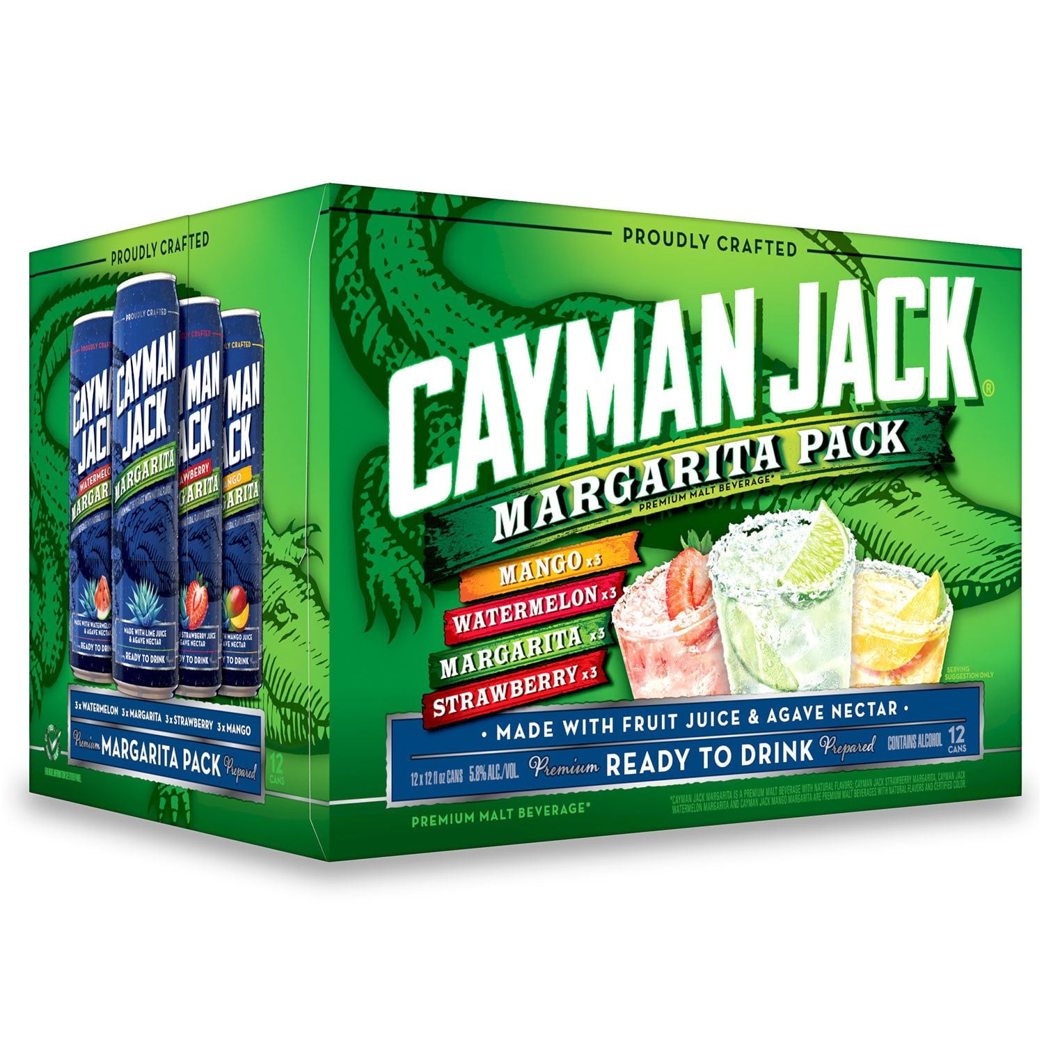 Cayman Jack Margarita Variety Pack 12oz Cans 12 Pack Ready To Drink
