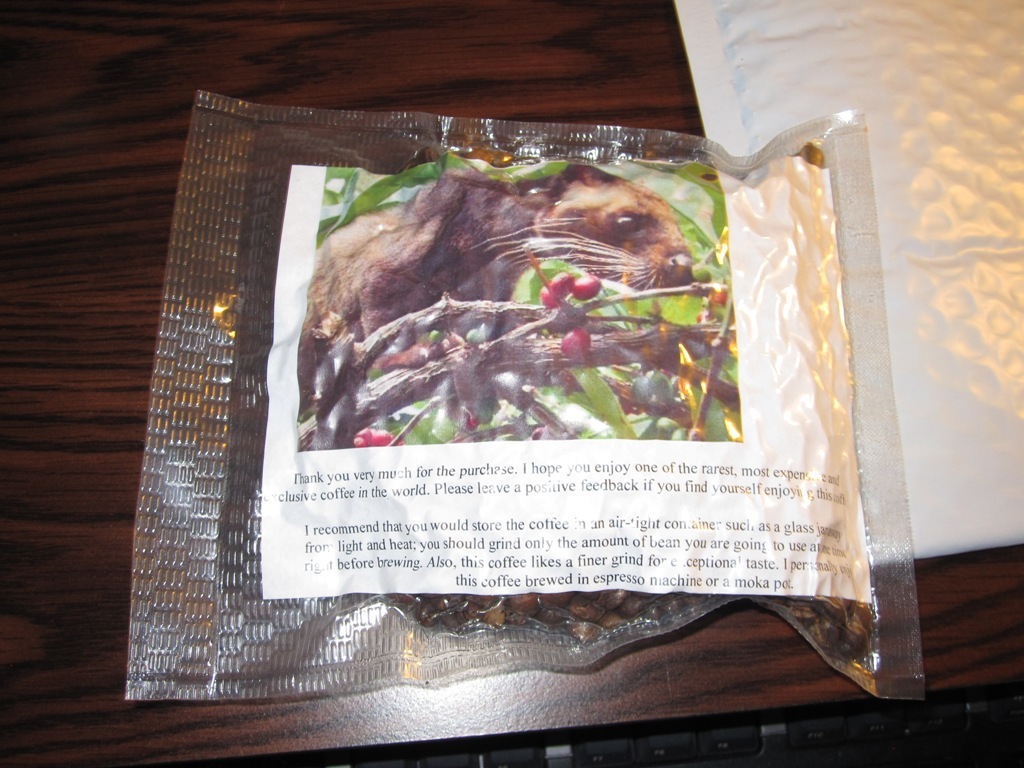 100% KOPI LUWAK Coffee 100 grams 100% A U T H E N T I C (over 200 sold)