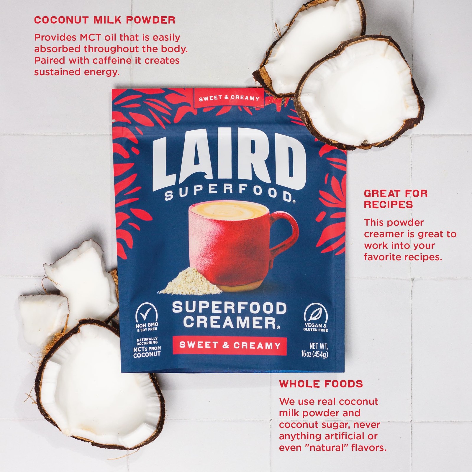Non-Dairy Superfood Creamer – Coconut Coffee Creamer – Sweet & Creamy – Glute…