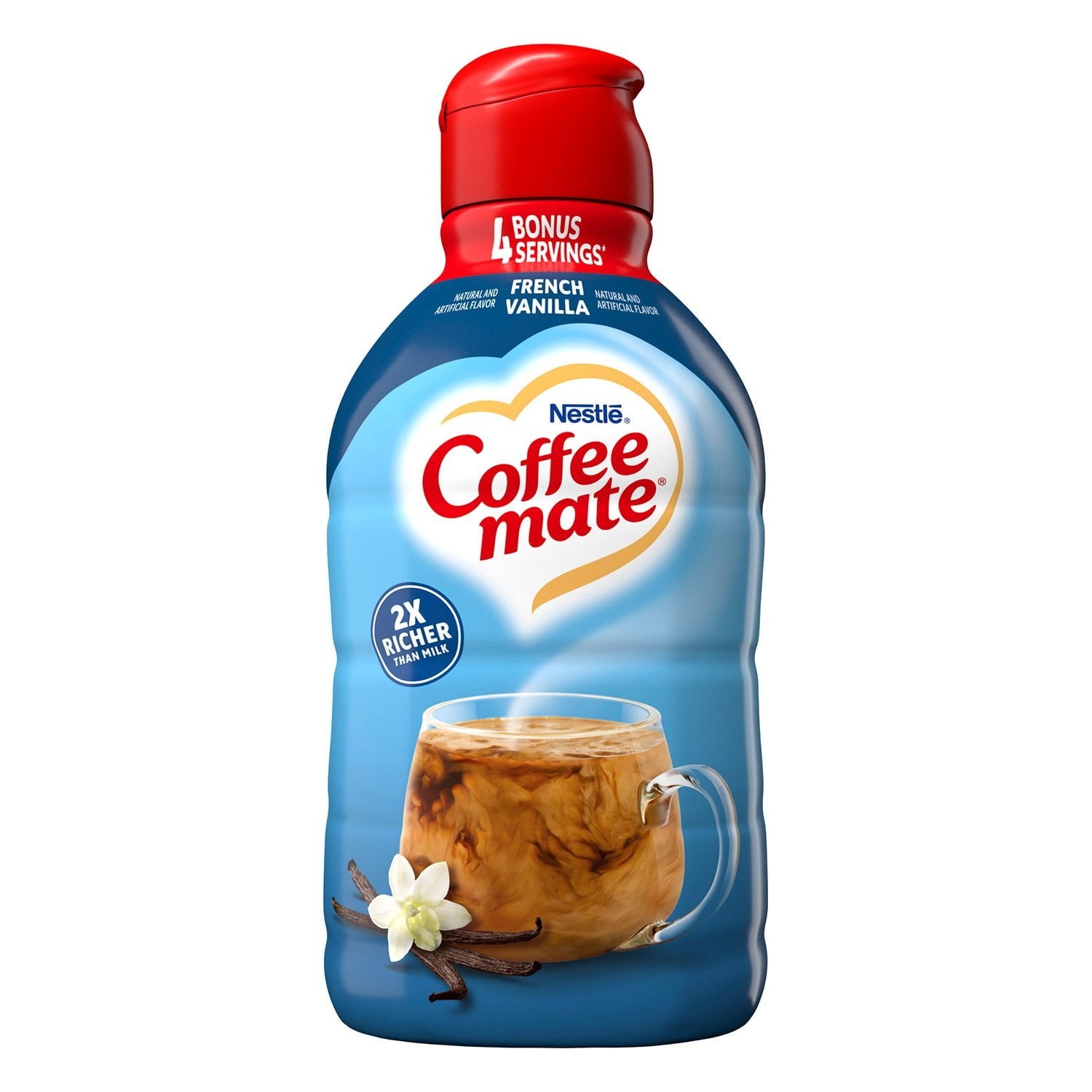 Nestle Coffee mate Liquid Non-Dairy Refrigerated Coffee Creamer, French Vanilla.