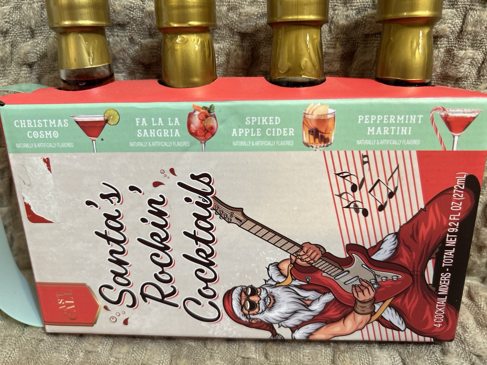 New, The Modern Gourmet Christmas Cocktail Mixer 4-Pack – Rockin’ Santa Edition