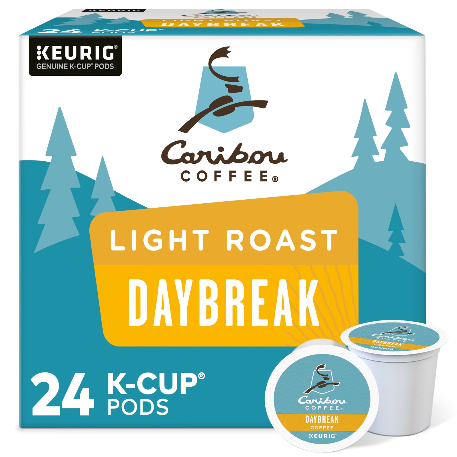 Caribou Coffee Daybreak Morning Blend Coffee K-Cup® Pods Box 24 Count – Keurig®