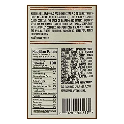 Woodford Reserve Old Fashioned Cocktail Syrup 16 Fl Oz Makes Perfect Drinks