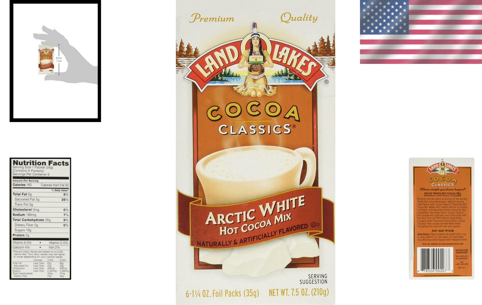 Gourmet Cocoa Classics Arctic White Hot Cocoa Mix – Pack of 6 for Indulgence