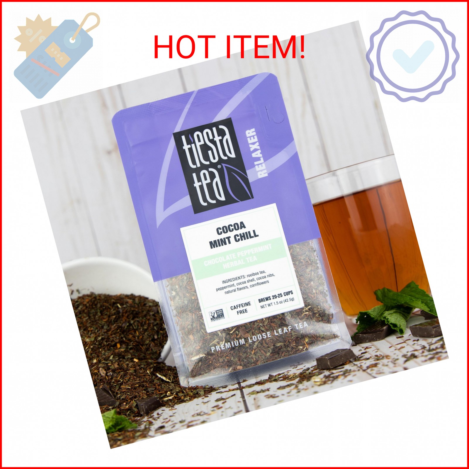 Tiesta Tea Cocoa Mint Chill Loose Leaf Tea