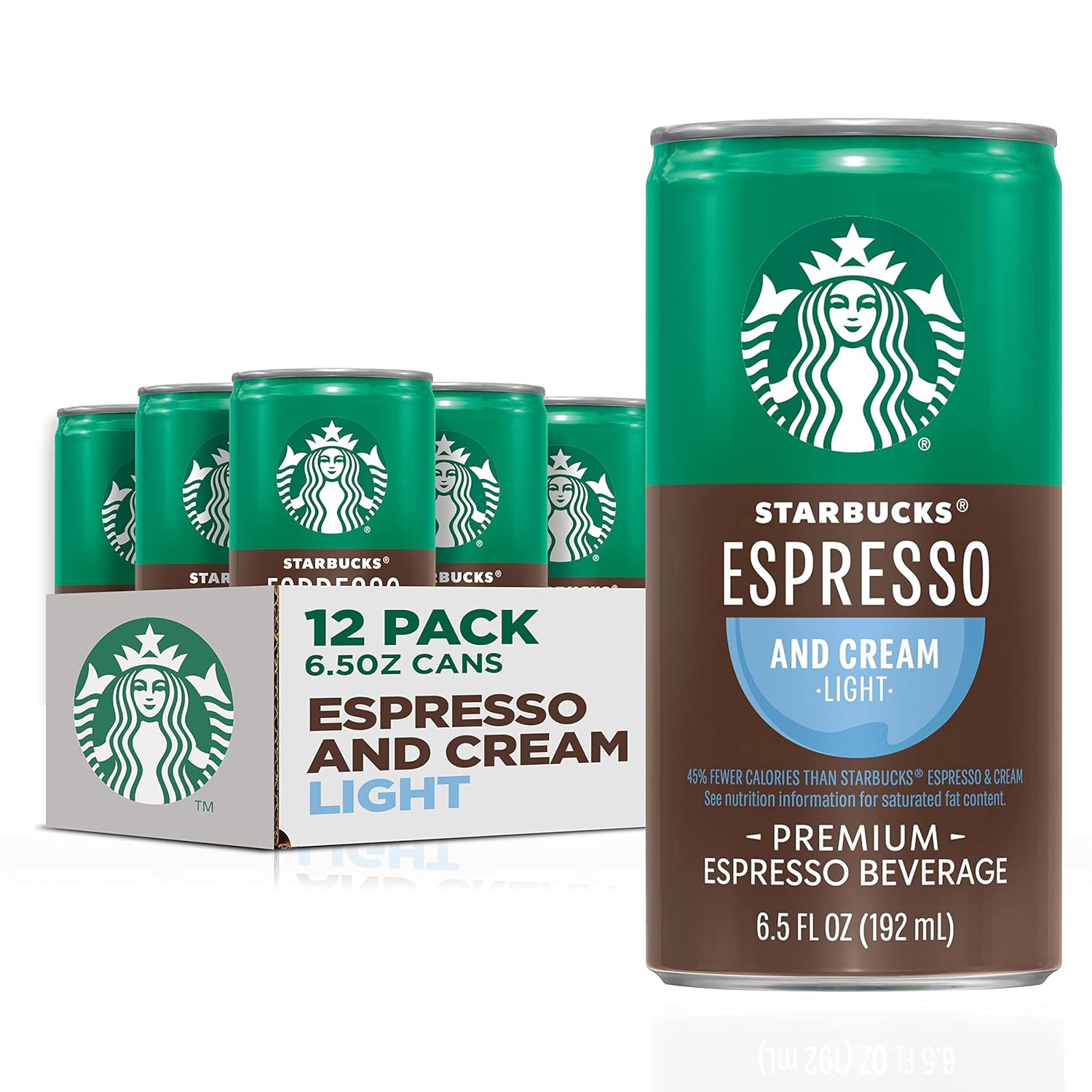 Ready to Drink Coffee, Espresso & Cream Light , 6.5Oz Cans (12 Pack) (Packaging