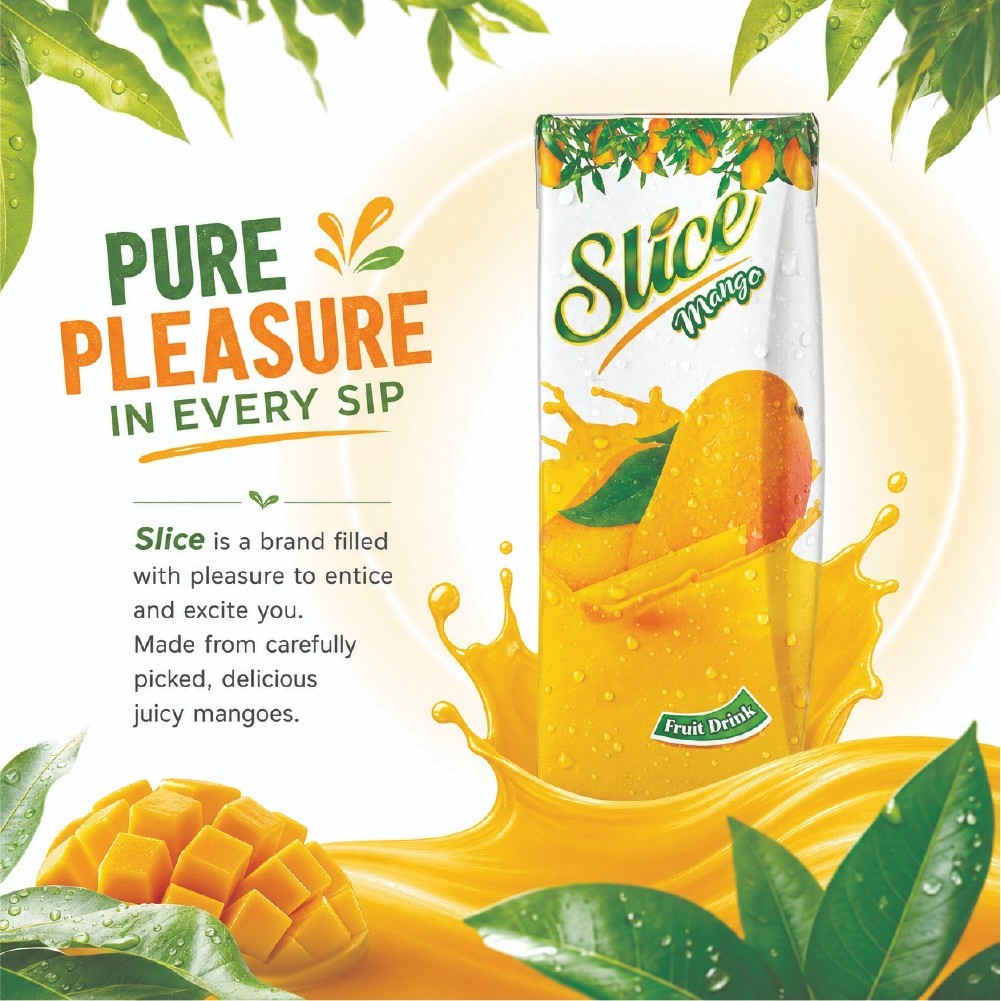 12 Pack Slice Mango Fruit Drink 200ml Ready to Drink Tropical Mango Juice