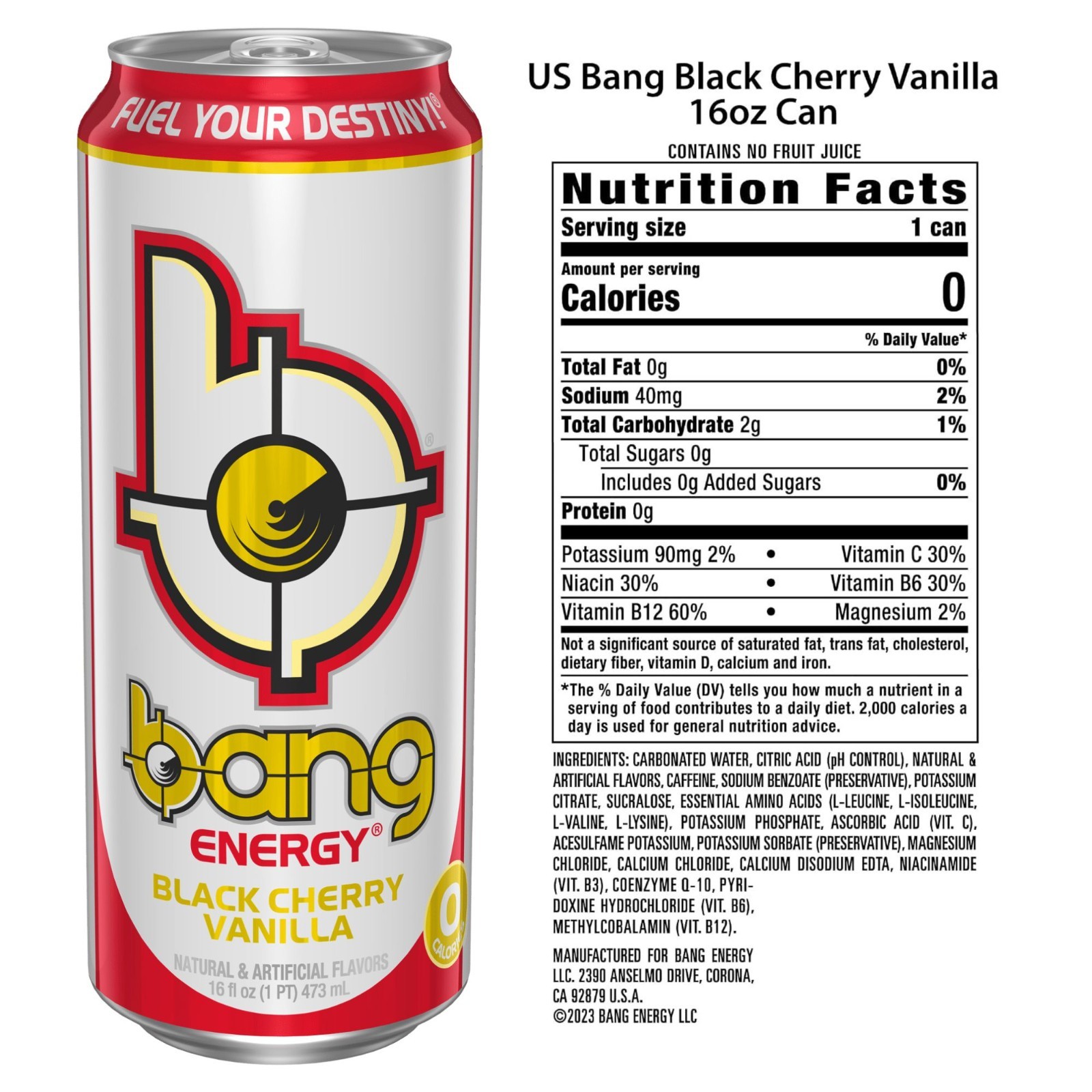 Bang Energy 6‑Flavor Sampler or 12‑Can Variety Pack – American Berry & More