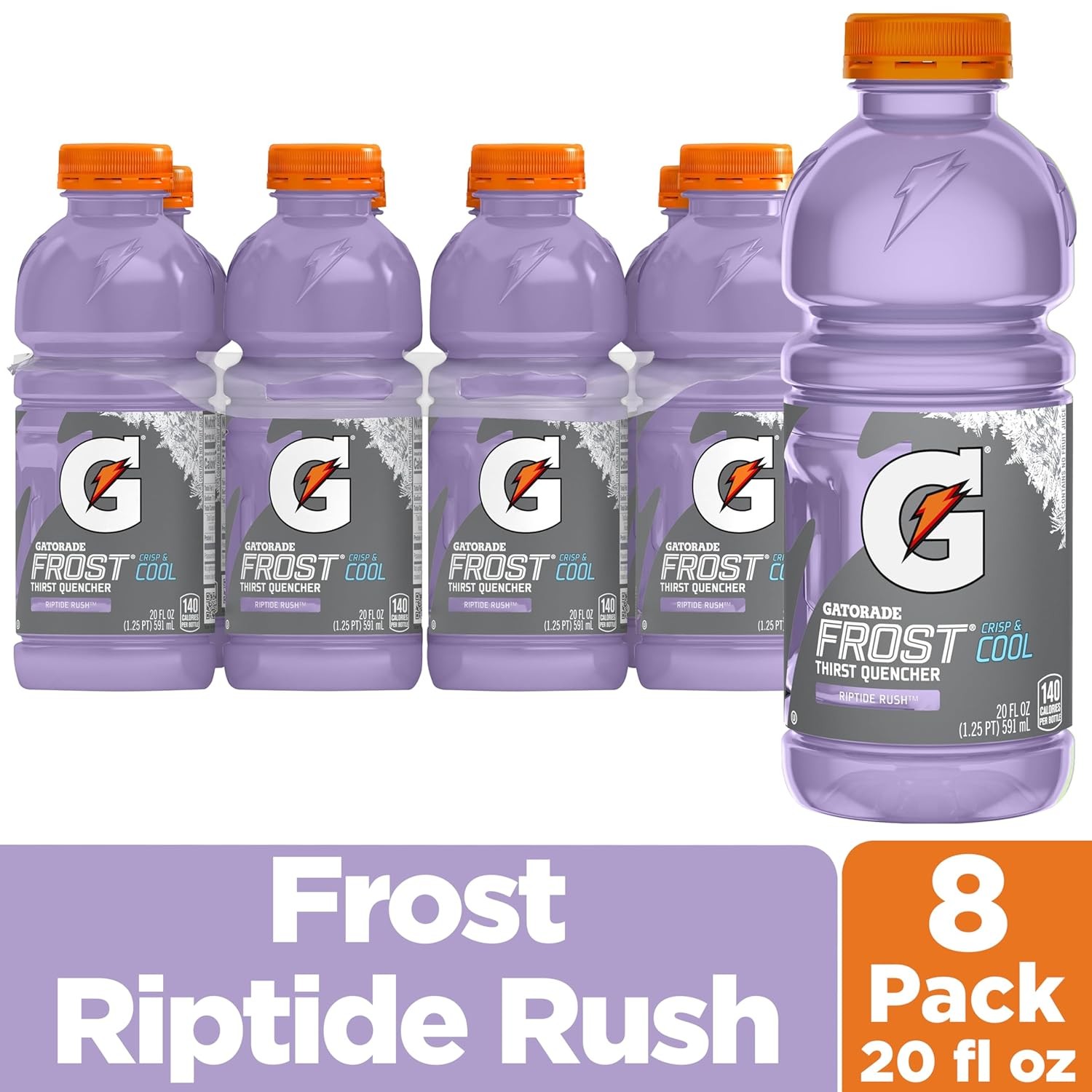 Gatorade Thirst Quencher Sports Drink 20oz Bottles, 8 Pack (Selet Flavor)