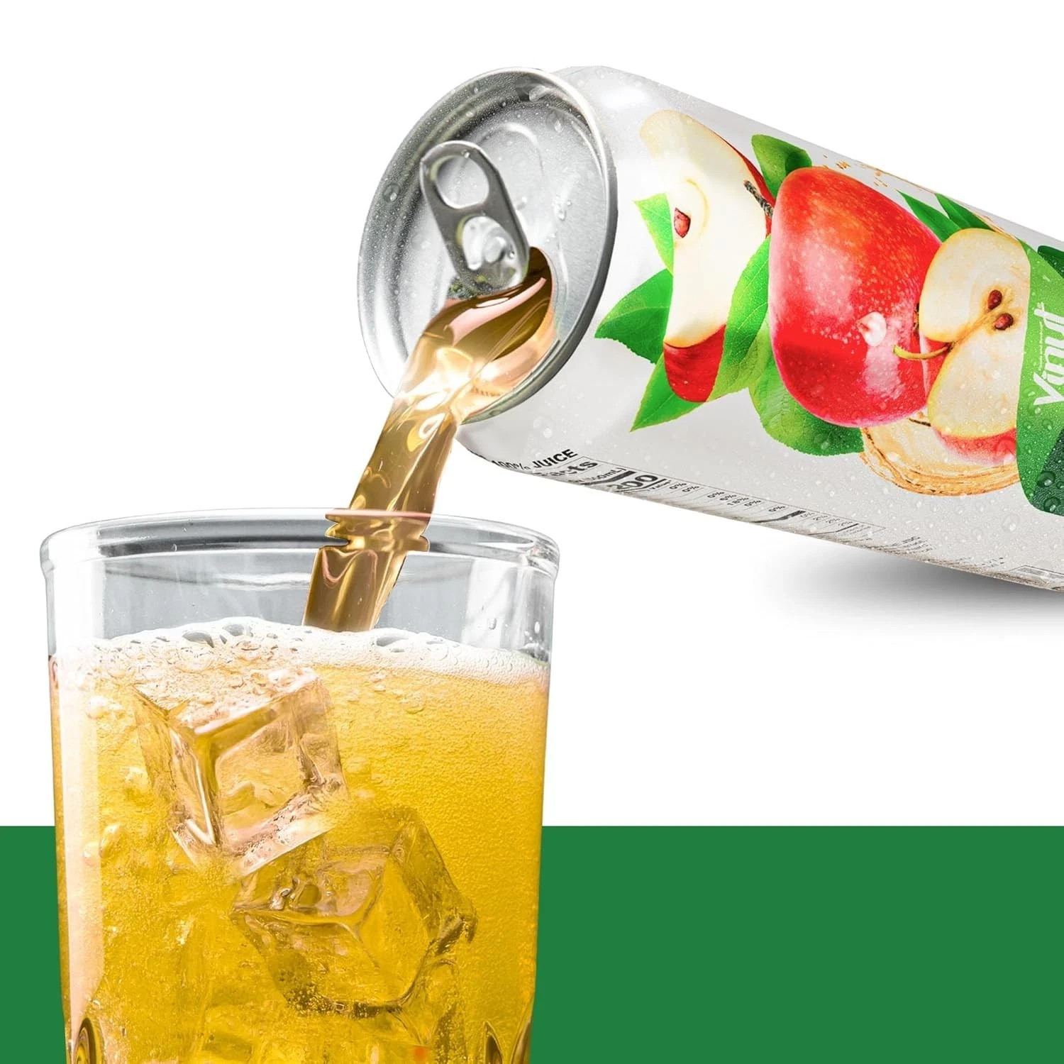 VINUT 100% Apple Juice, No Added Sugar, 12 PACK OF CANS 16.9 fl oz (500 mL)