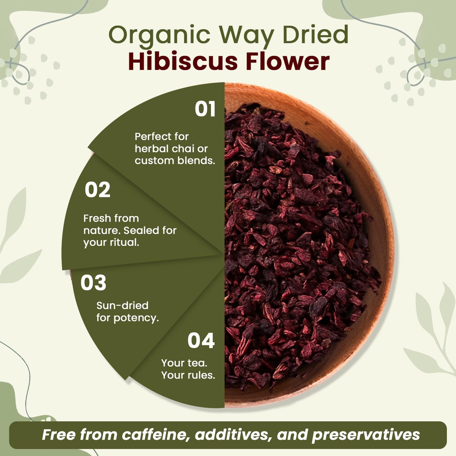 Dried Hibiscus Flower Cut & Sifted (Hibiscus rosa-sinensis) | Herbal Tea – Or…