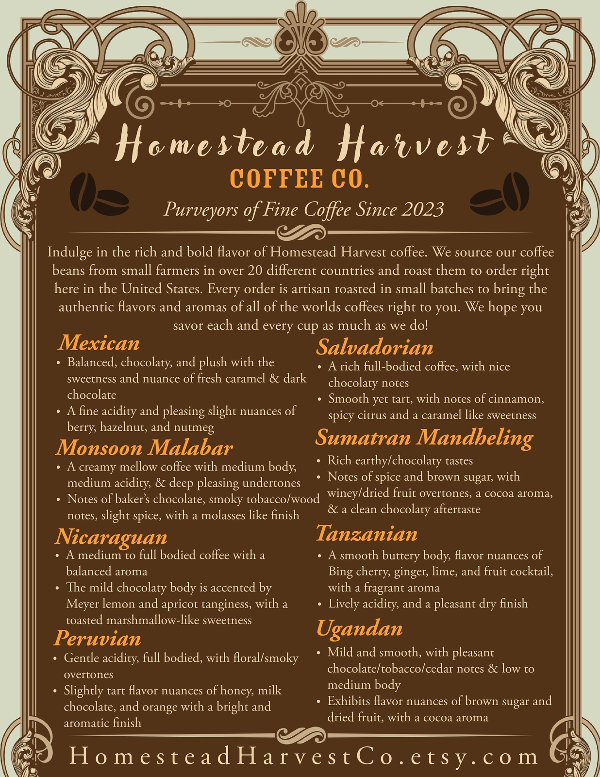 12 Oz Ugandan Coffee | 100% Arabica Coffee Beans | Fresh Roasted Artisan Coffee