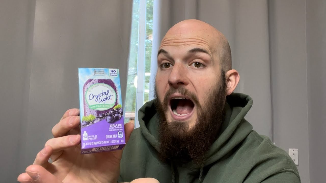 Crystal Light with Caffeine Grape Flavor – On The Go packets 10 Count- 2 Boxes