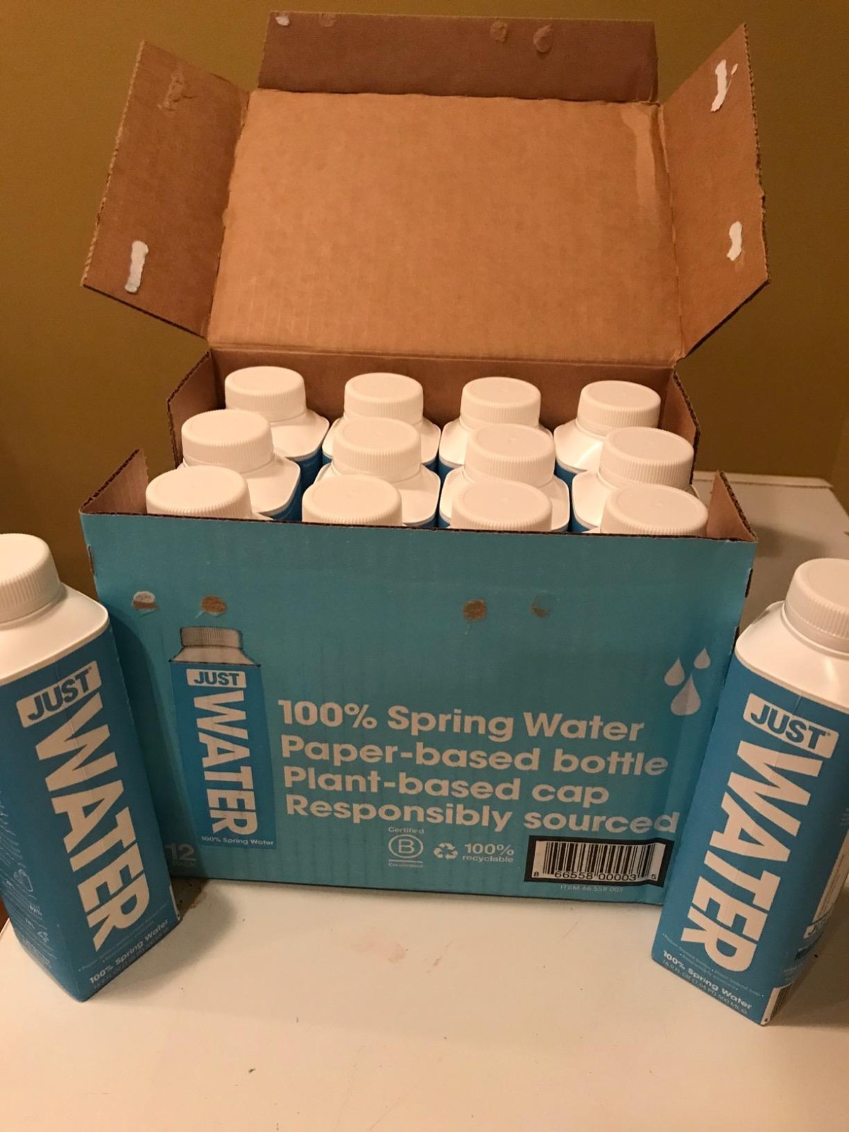 New 1L 33.8 Fl Oz Spring Water 6 Pack Alkaline 8.0 pH BPA Free