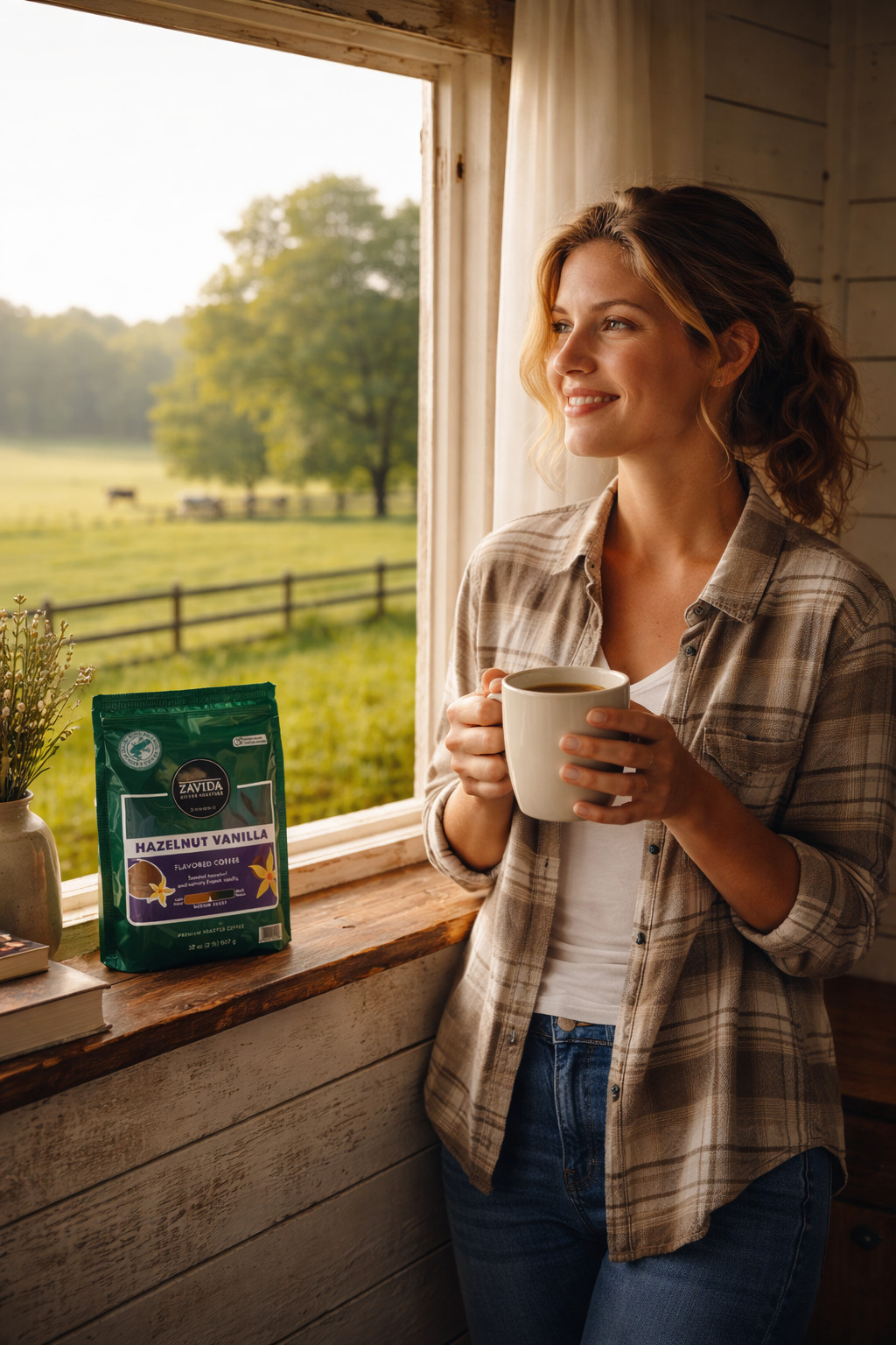 ☕ Zavida Hazelnut Vanilla Whole Bean Coffee 32oz (2lb) – Fresh Premium Roast ✨