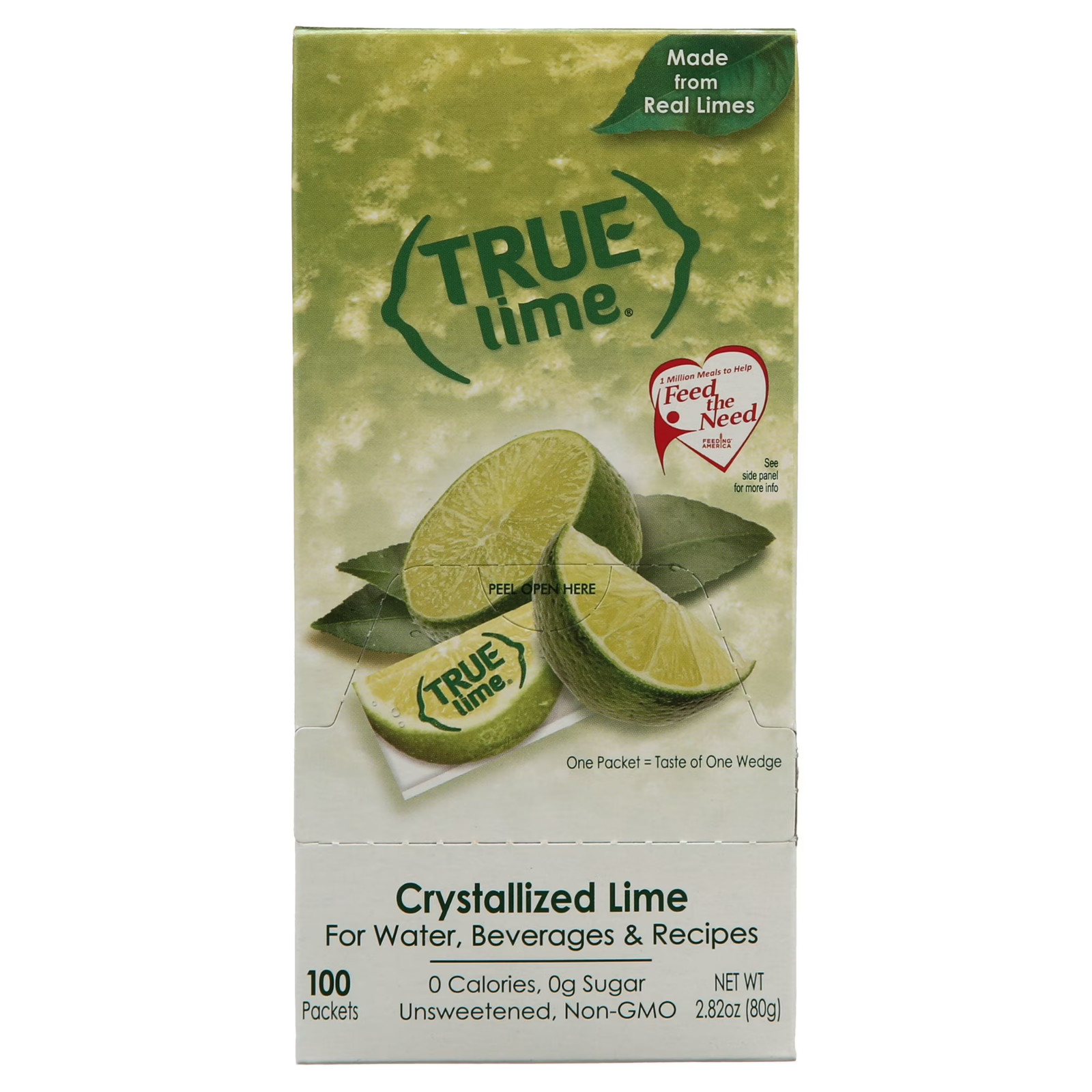 (100 Packets ) True Lime Sugar Free, On-The-Go, Caffeine Free Powdered Drink Mi