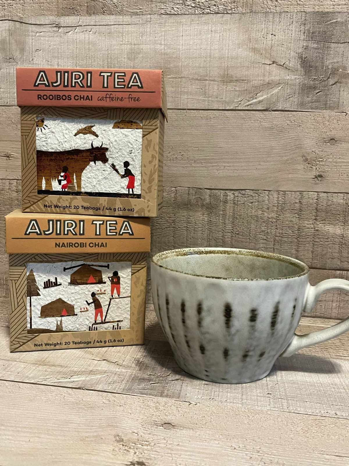 Ajuri Rooibos & Nairobi Chai Teas from Kenya w/ Mug Gift Set