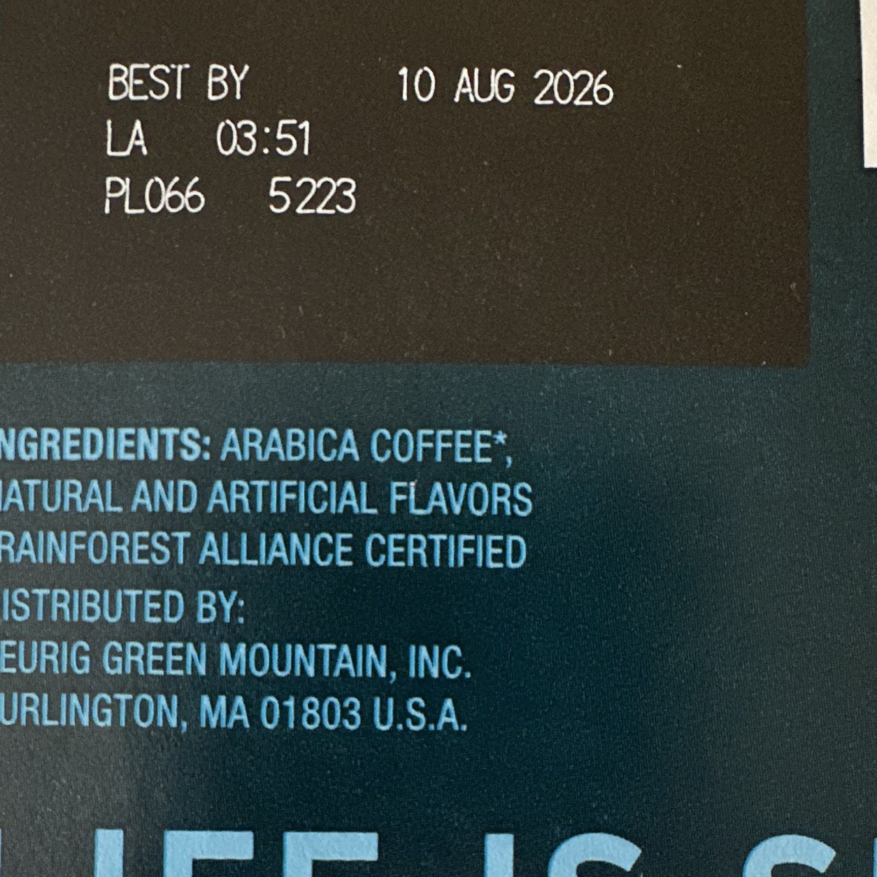 Caribou Coffee Caramel Flavored K-Cup Pods Keurig 24ct 8.3oz RA BB 8/10 2026