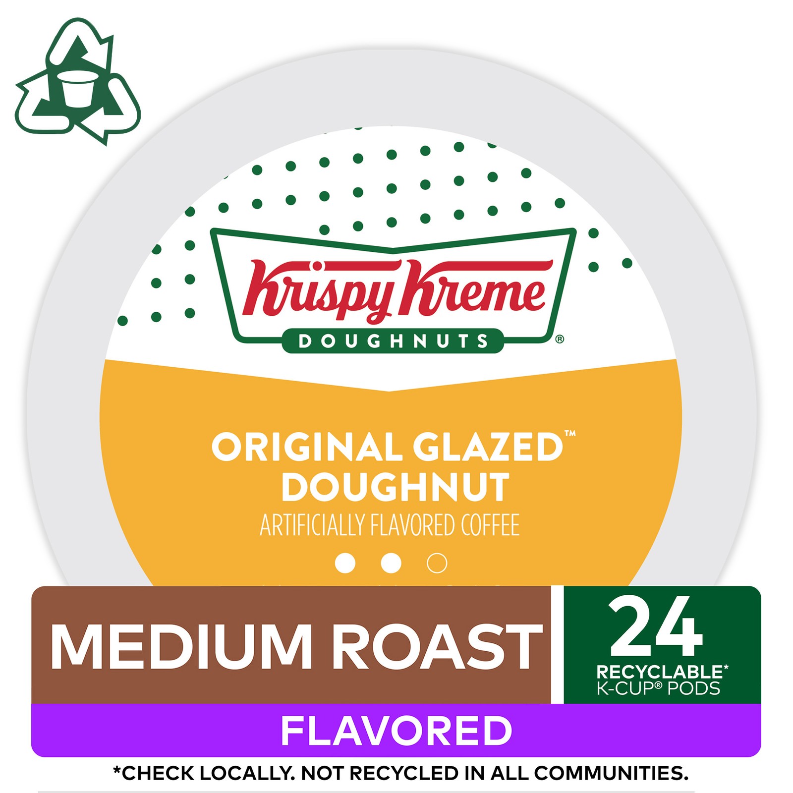 Krispy Kreme Doughnuts, Original Glazed Doughnut, K-Cups, Medium Roast, 24 Count