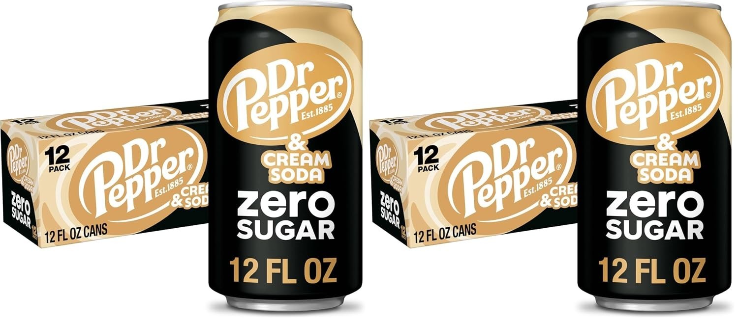 Pack of 24 Zero Sugar Cream Soda – 12 Fl Oz Cans, Refreshingly Bold Flavor