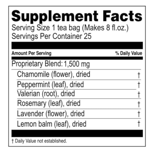 Hyleys Sleep Chamomile Herbal Tea 25 Tea Bags Caffeine Free & Gluten Free