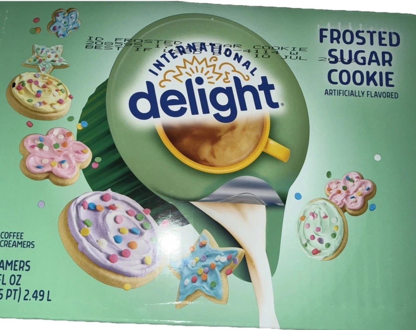 RARE International Delight Frosted Sugar Cookie Coffee Creamer 180 Singles 7/26