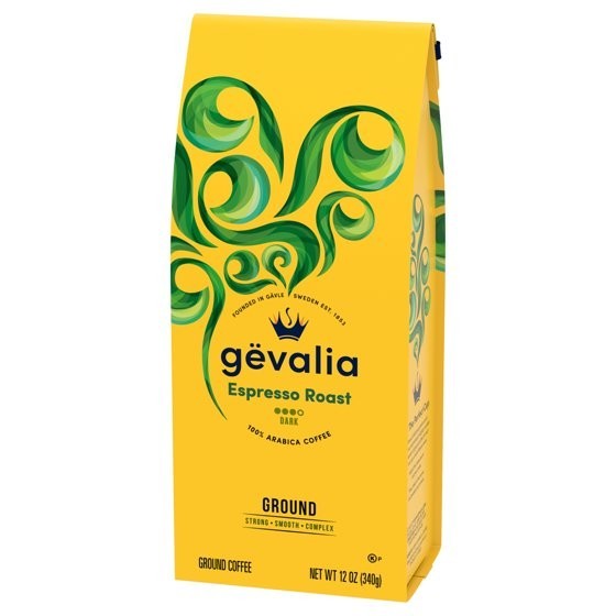 Gevalia Espresso Dark Roast Ground Coffee, 12 oz. Bag NEW – Free Shipping
