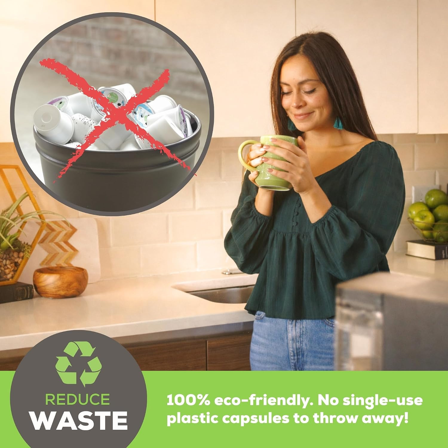 200 Count Paper Coffee Pod Filters with Lids for Reusable K-Cup Pods