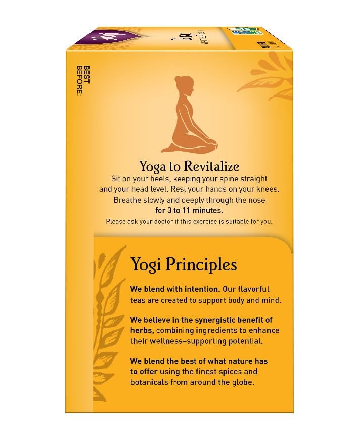 Yogi Organic Ginger Tea | 16 Count | Caffeine-Free | USDA Organic | Vegan
