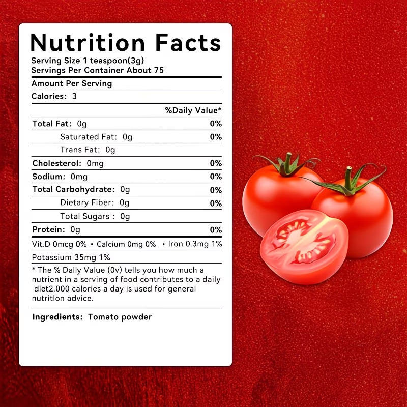 Tomato Powder Fresh Farm Grown Tomatoes No Additives or Artificial Flavors