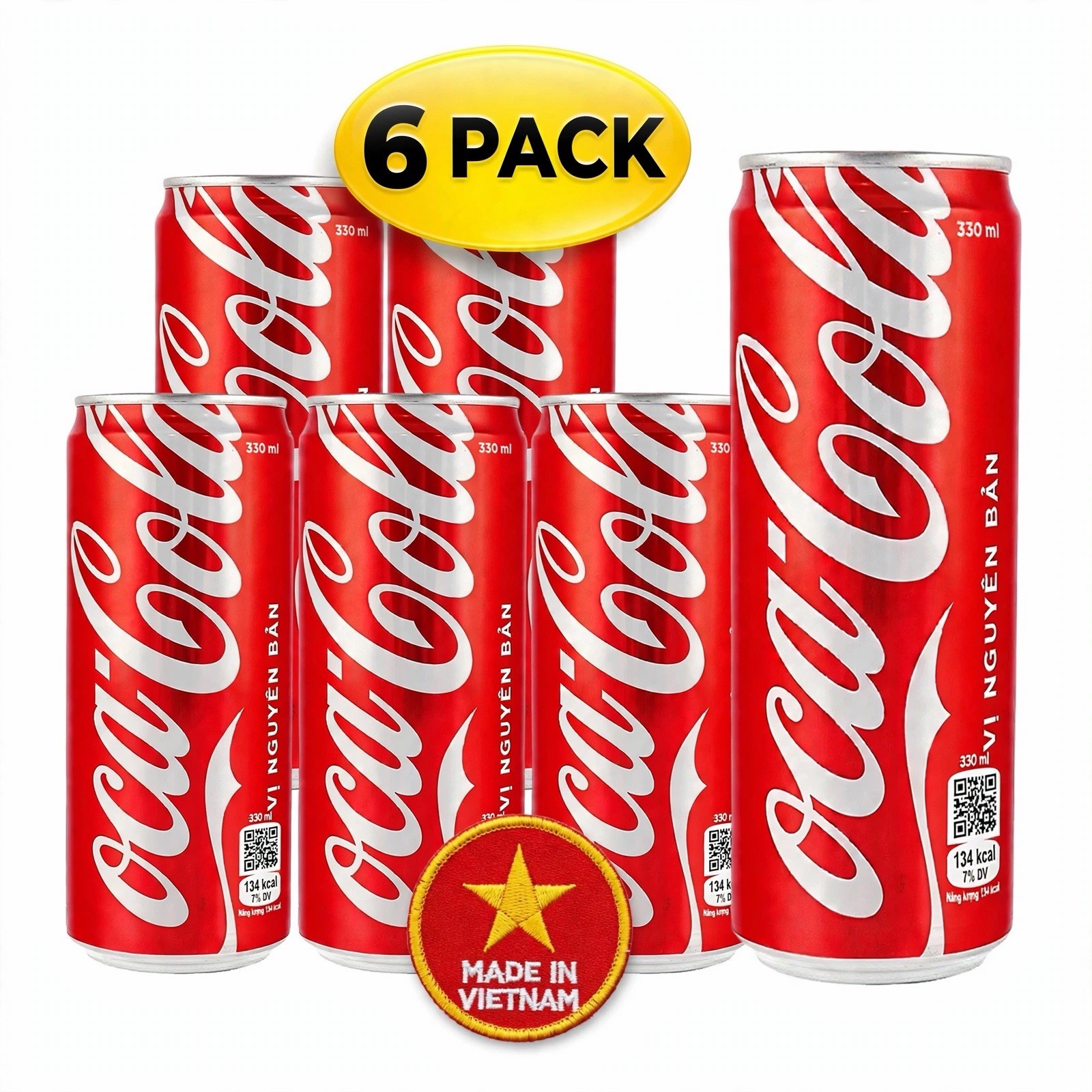Exotic Pop Coca-Cola Vietnam 6 Pack 330ml 11.2oz Factory Fresh Imported Cans