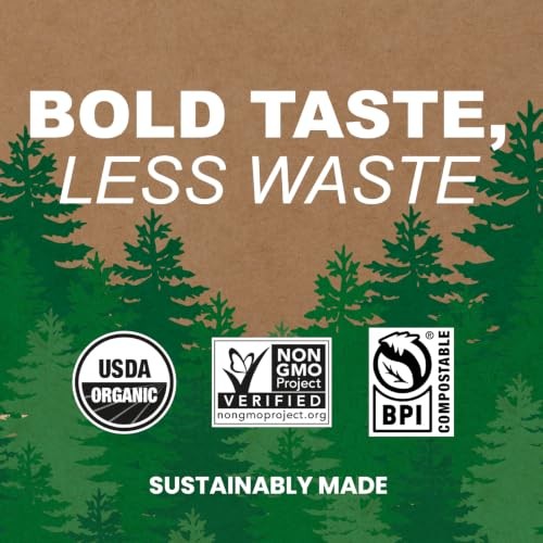 Vermont Coffee Organic Medium Roast Compostable Coffee Pods, 10 Count, K-Cup Com