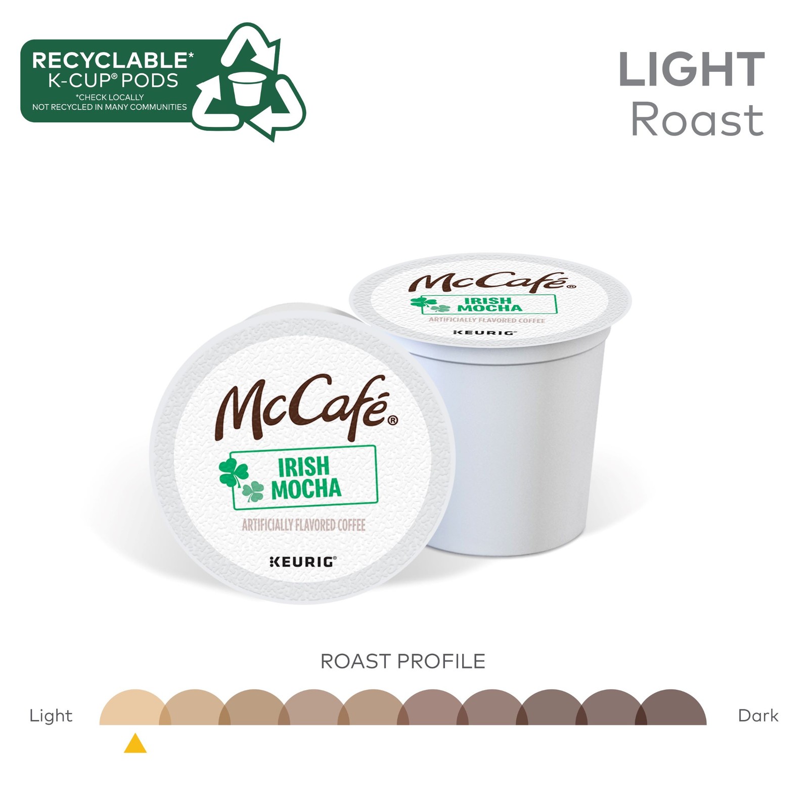 McCafe Irish Mocha, K-Cup Pods, Flavored Coffee, 24 Count