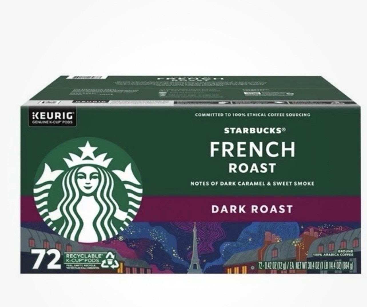 Starbucks Coffee 72 K-Cups French Roast, Dark Roast Coffee