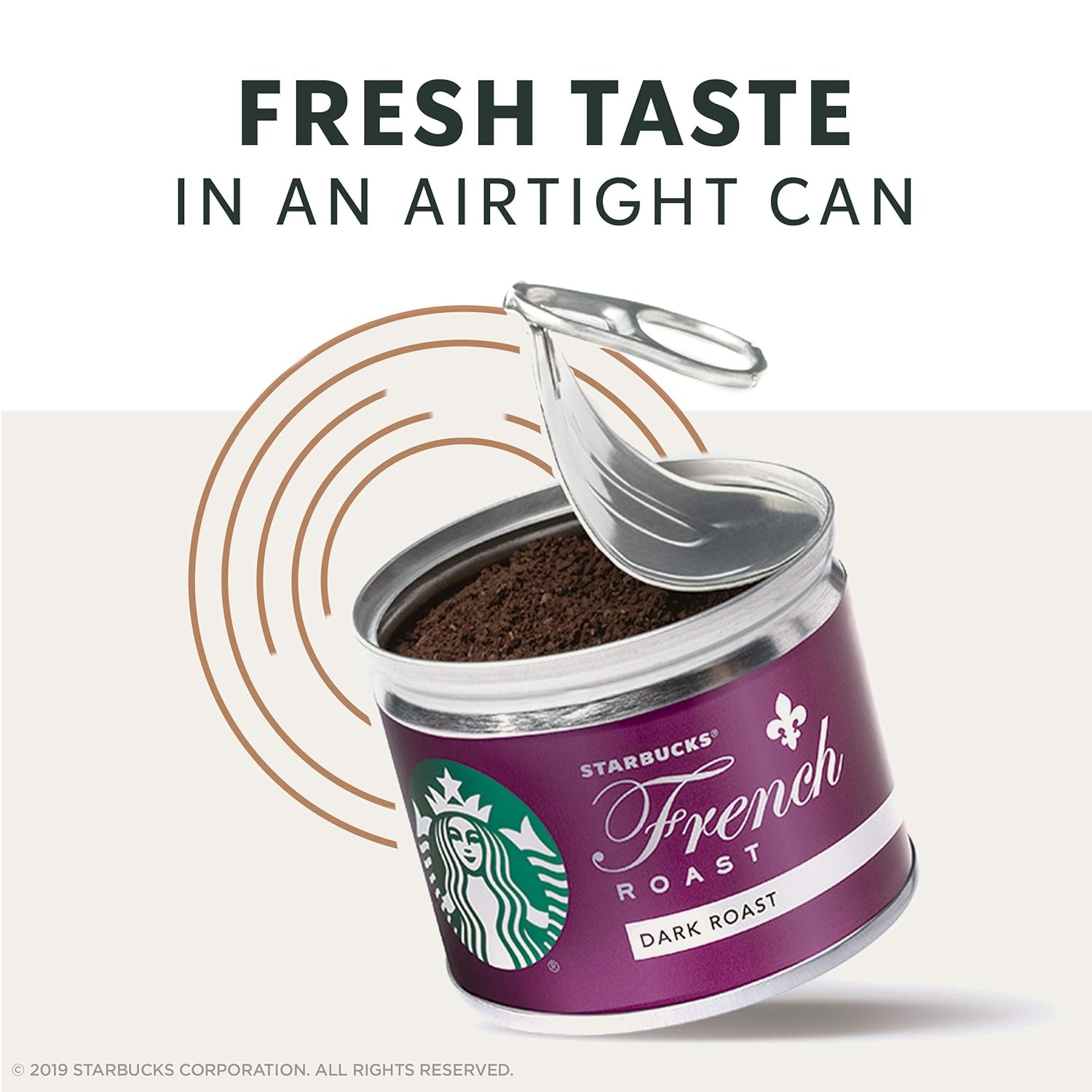 Starbucks French Roast Dark Roast Ground Coffee Cans, 8 x 1.3oz. (Pack of 6)