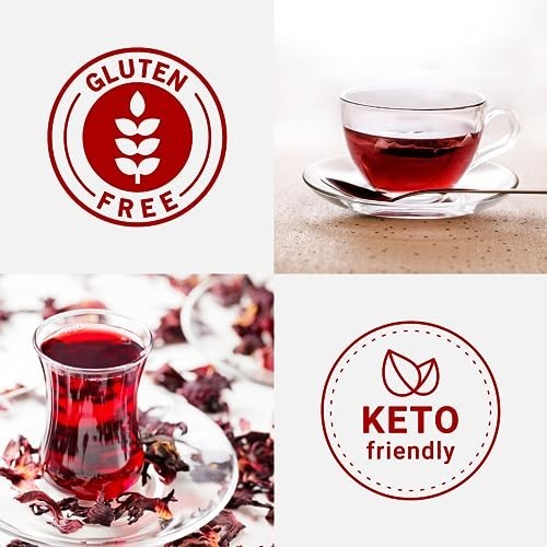 Dried Hibiscus Flowers 2lbs for Tea – Loose Leaf, Cut & Sifted, Resealable Bag