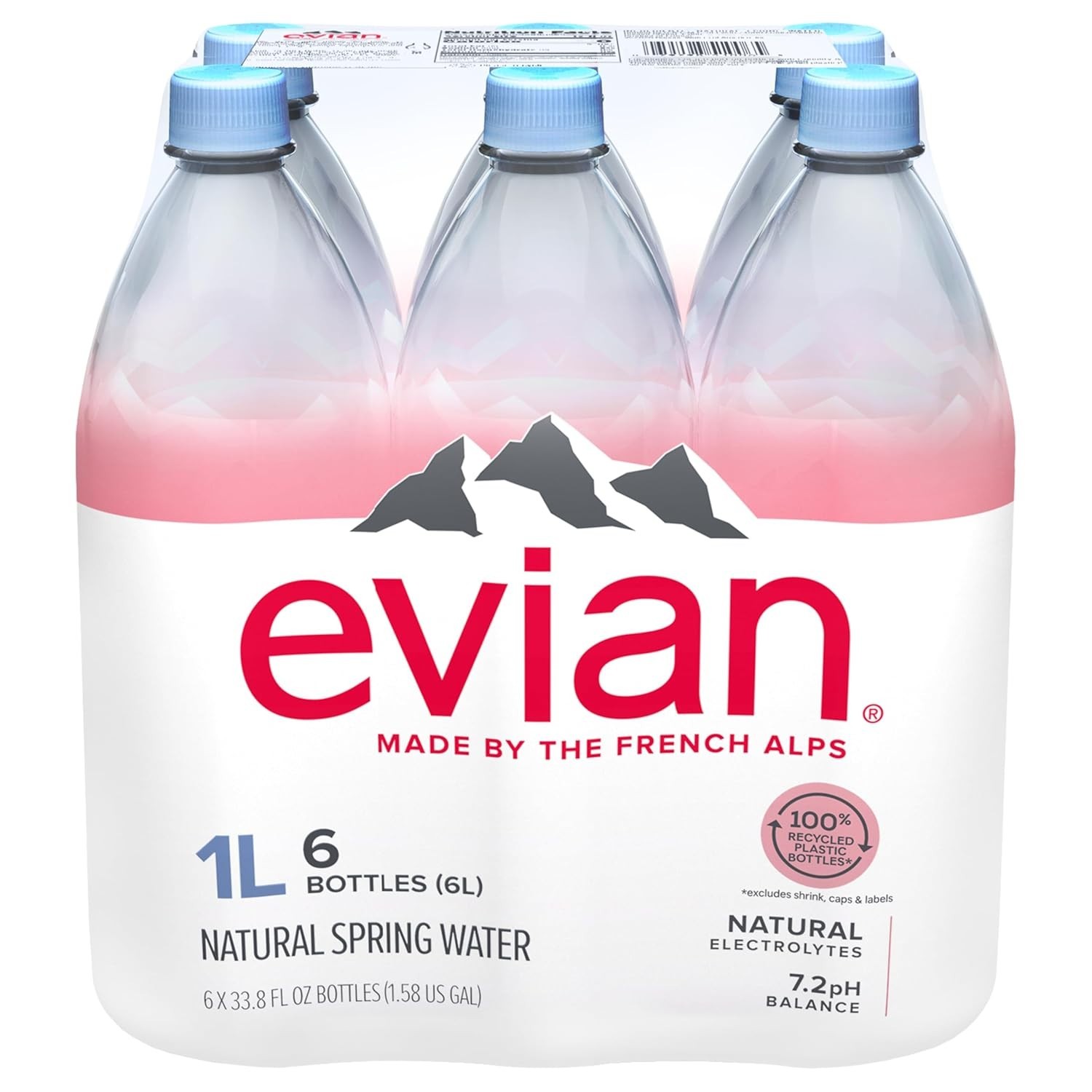 Refreshing 6-Pack of 1L Natural Spring Water Bottles – Pure Hydration Anytime