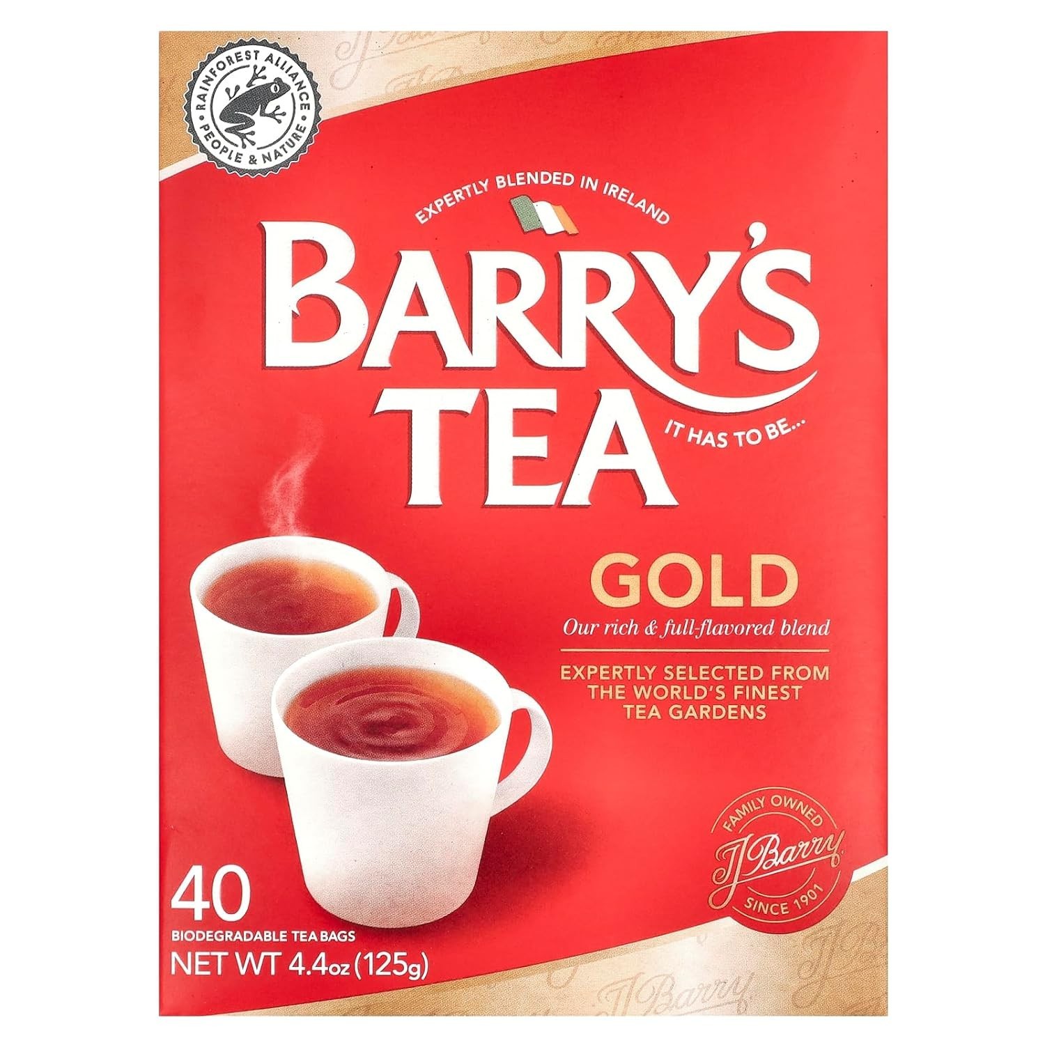 Savor Our Signature Gold Blend – 40 Count Tea Bags for Anytime Enjoyment