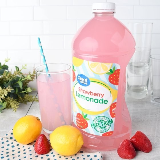 (2 pack) Great Value Strawberry Lemonade, 96 fl oz