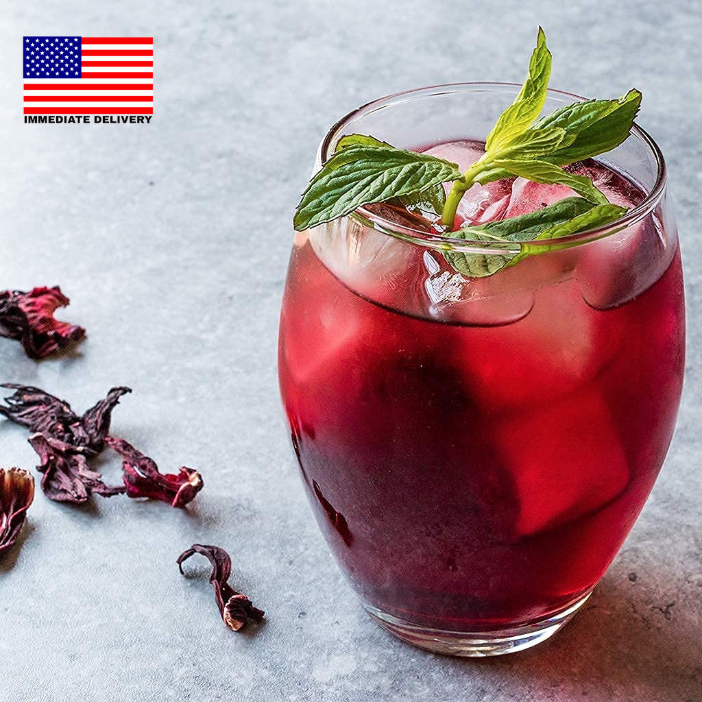 4Oz Dried Whole Hibiscus Flowers and Petals, Flor De Jamaica | Perfect for Tea a