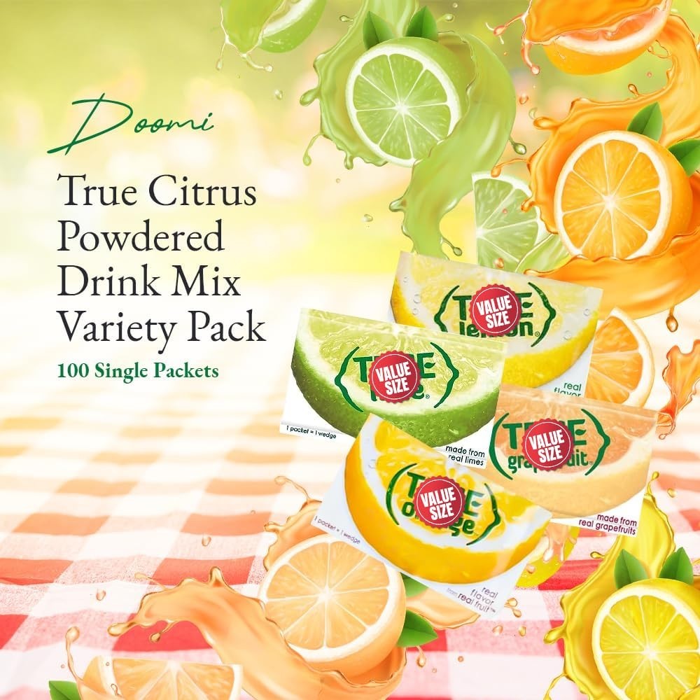 Convenient 100 Count Fruit Drink Mix Pack – Refresh Your Water Anywhere Anytime