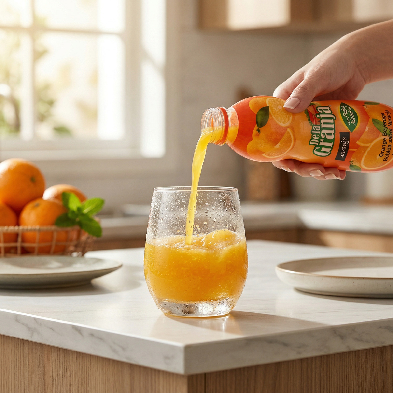 De La Granja Orange Juice Drink 12 Pack 500ml Natural Pulp Guatemala Imp