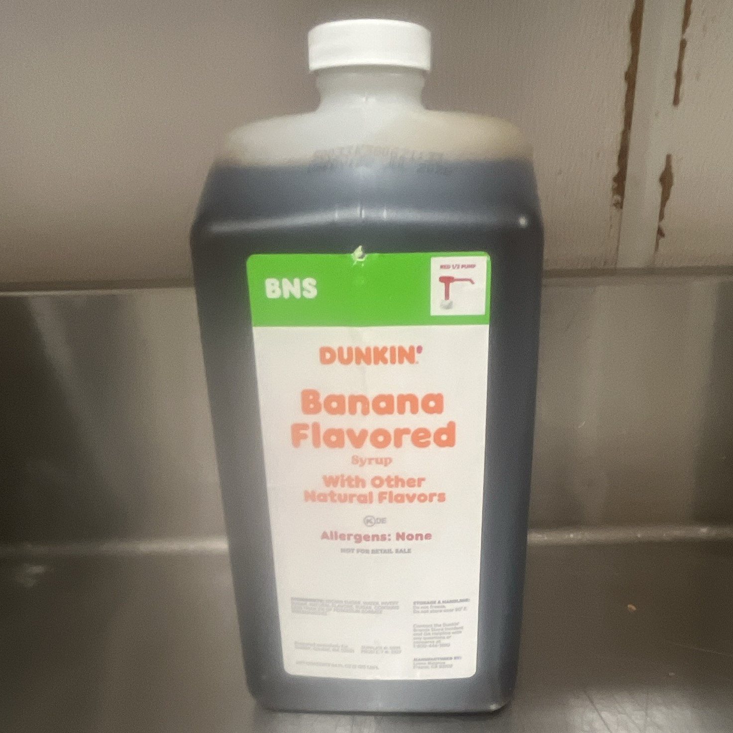 Dunkin’ Banana Flavored Coffee Flavouring Syrup