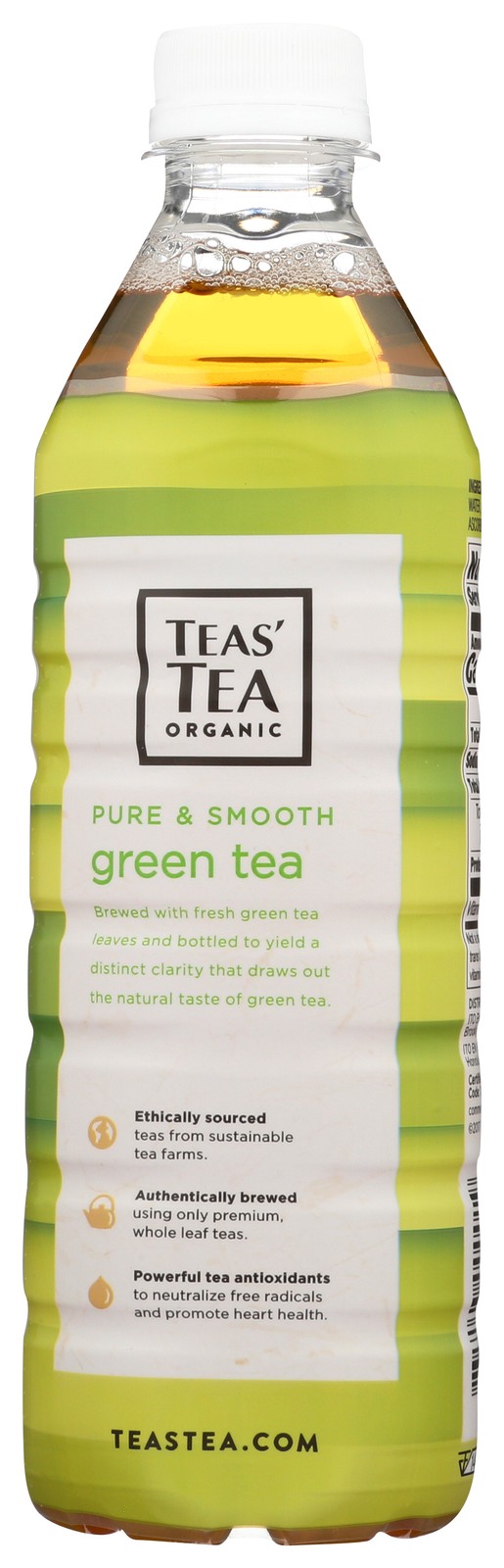 Teas’ Tea Unsweetened Organic Green 16.9 Oz Ready To Drink Fl 12 Pack
