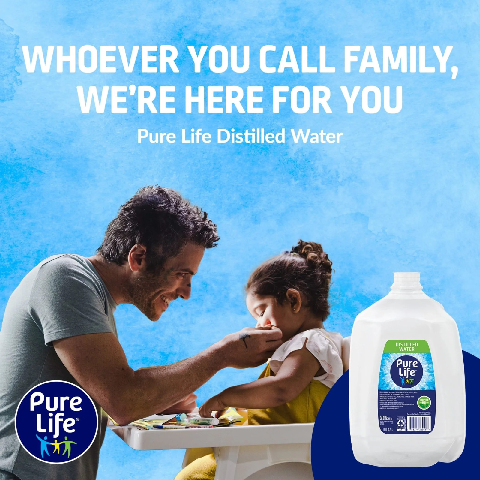 (6 pack) Pure Life Distilled Water, 1 gal, Single Plastic Jug