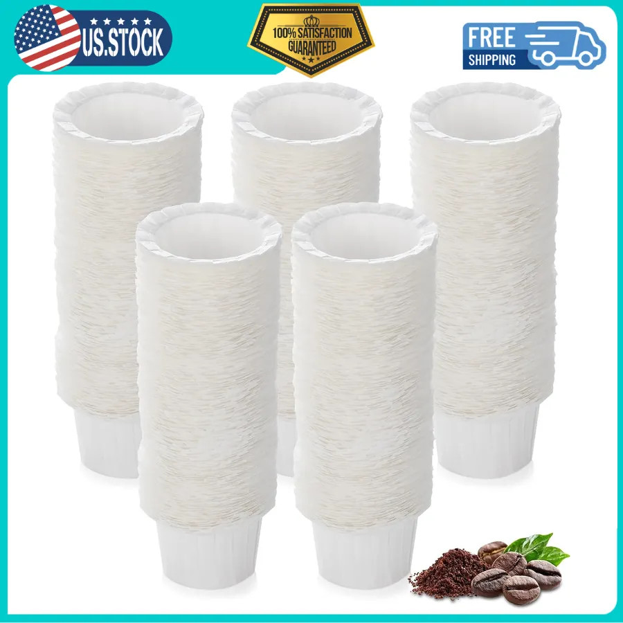 500 Disposable Paper Coffee Filters for Keurig Reusable K Cup Pods Universal Fit