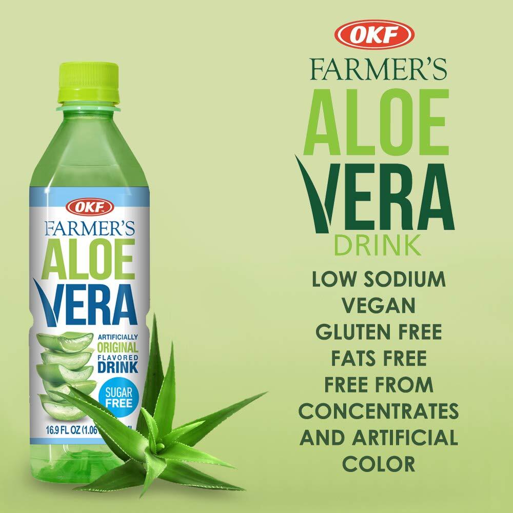 Aloe Vera Farmers Drink (Sugar Free) – 16.9 Fl Oz (Pack of 10) Bottles