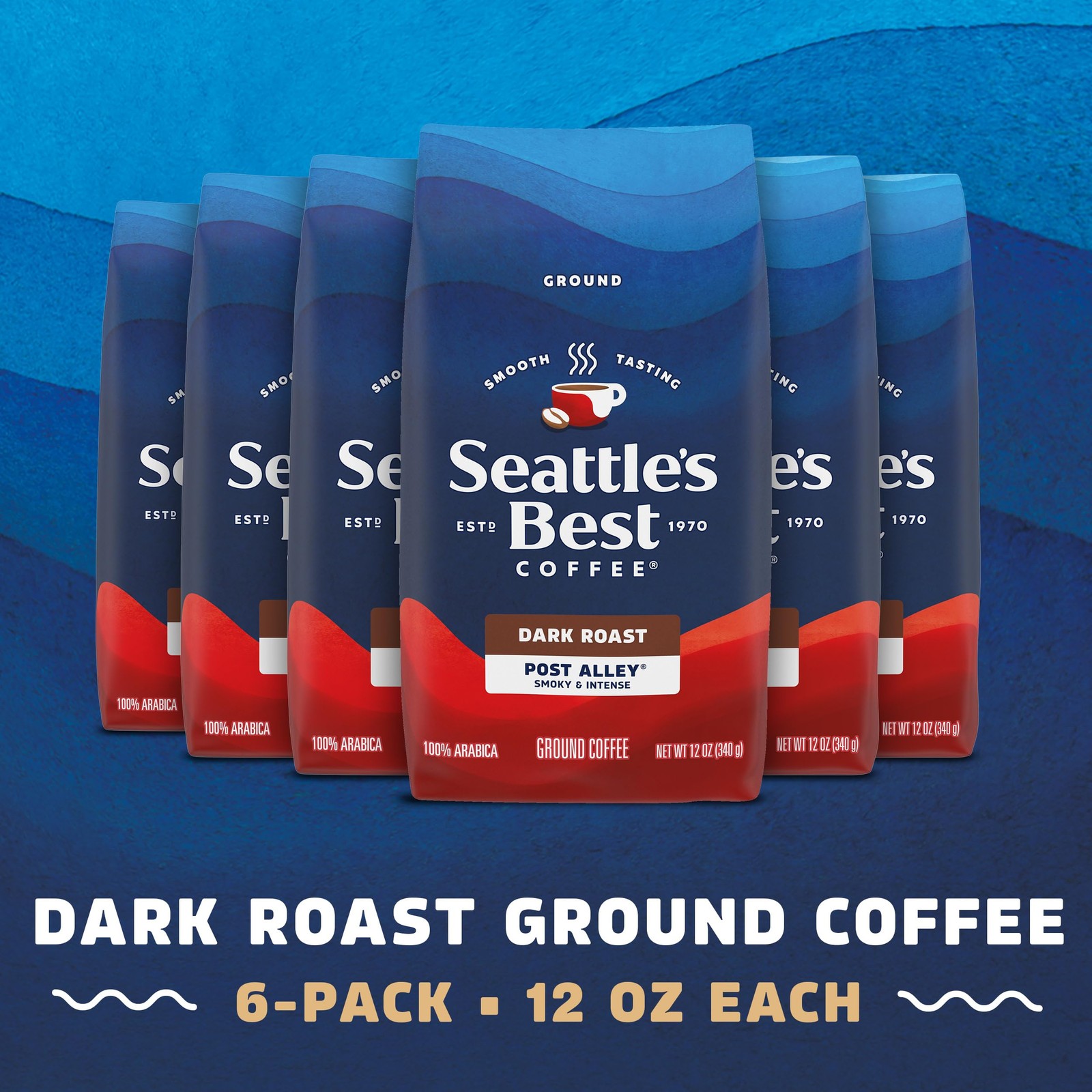 Seattle’s Best Coffee Post Alley 12 Ounce (Pack of 12), Blend