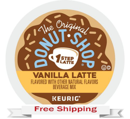The Original Donut Shop Vanilla Latte Coffee 10 to 160 K cup Pods Pick Any Size